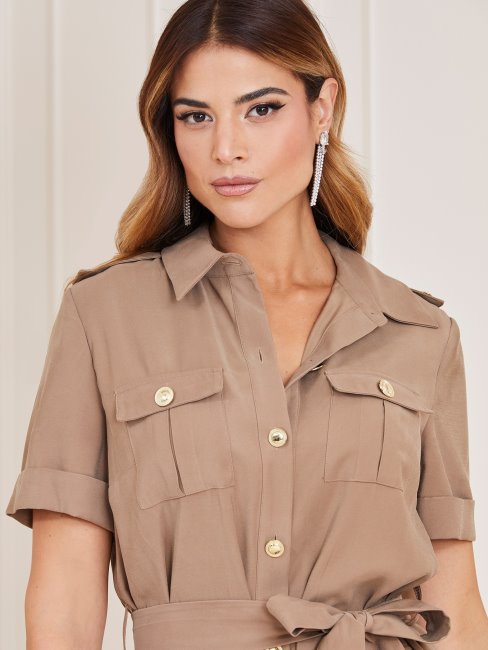 Robe Ceinture Guess Marciano Marron