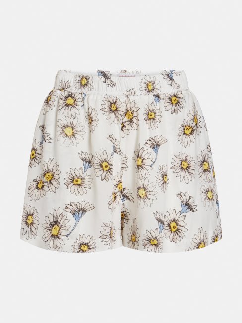 Short Imprimé Fleuri All-over Blanc Guess