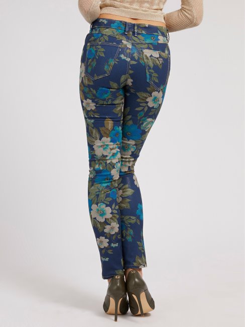 Guess Pantalon Multi Imprimé Bleu Sur Toute La Surface