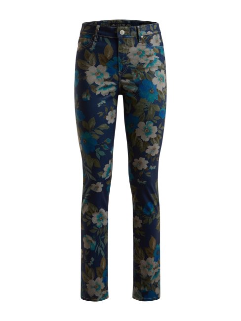 Guess Pantalon Multi Imprimé Bleu Sur Toute La Surface