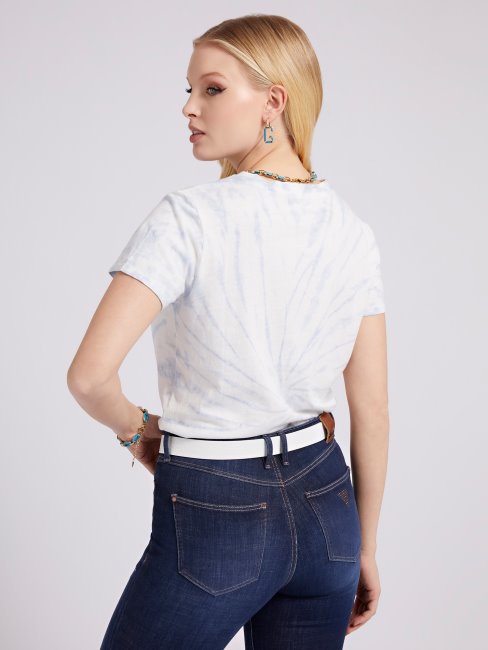Tee Shirt Guess Tie And Dye Bleu Multi