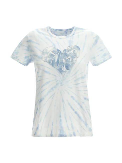 Tee Shirt Guess Tie And Dye Bleu Multi