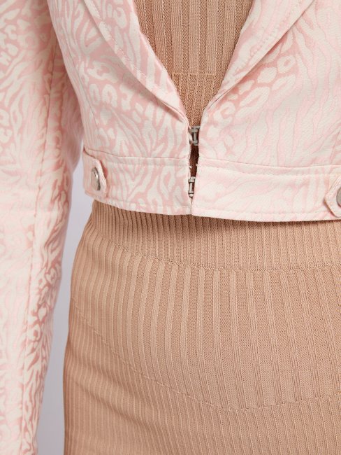 Veste Crop Jacquard Guess Rose