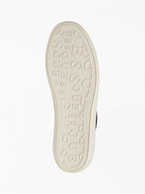 Guess Baskets En Cuir Véritable Rosalia Noir