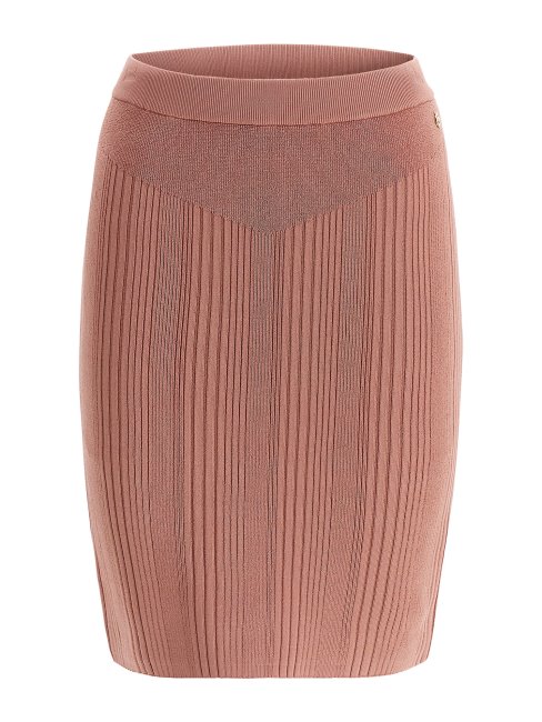 Pull Rose Jupe Côtelée Guess