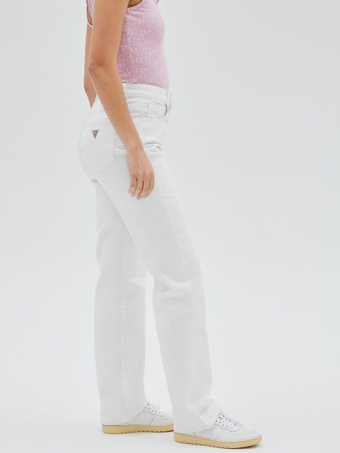 Guess Pantalon Denim Coupe Décontractée Blanc
