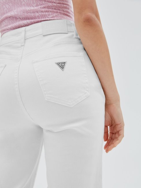 Guess Pantalon Denim Coupe Décontractée Blanc