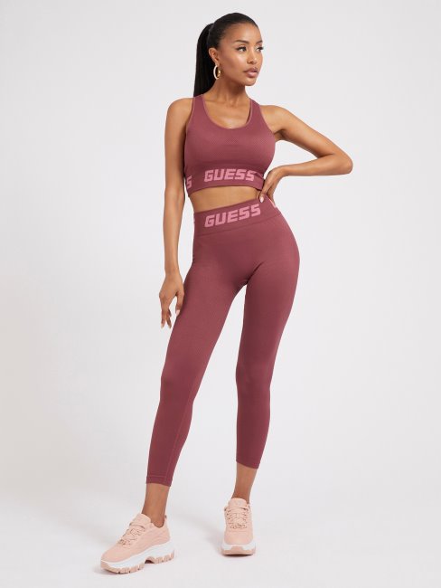 Guess Legging Sans Couture Bordeaux