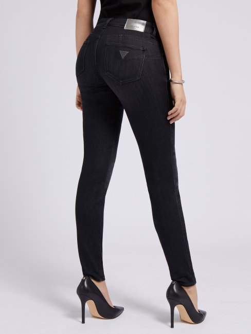 Pantalon En Denim Coupé Skinny Guess Noir Nouvelle Tendance