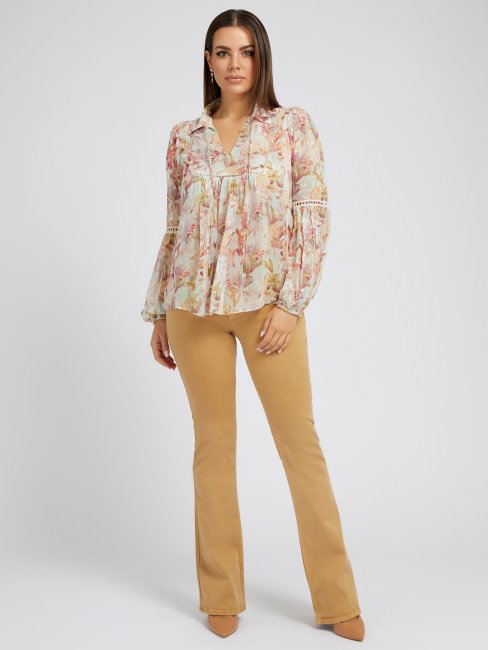 Chemisier En Mousseline Fantaisie Florale Deviner