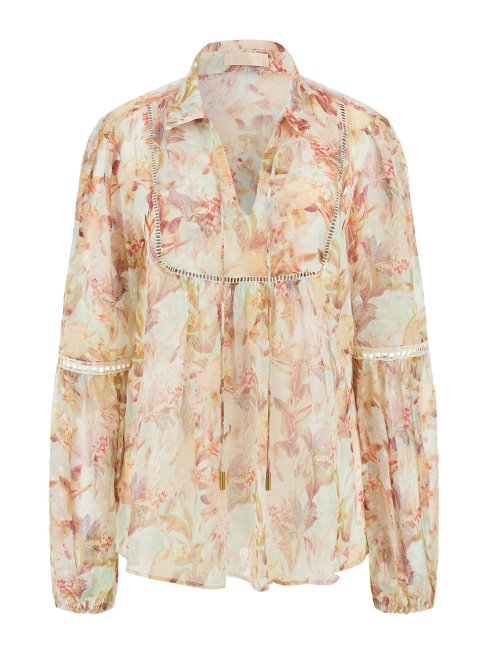 Chemisier En Mousseline Fantaisie Florale Deviner