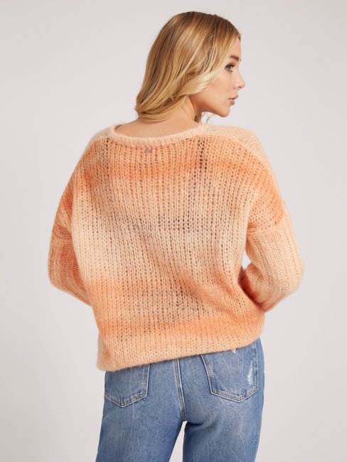 Guess Pull Orange En Laine Mélangée