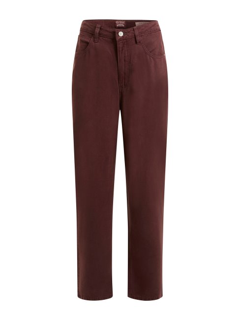 Guess Pantalon Denim Coupe Décontractée Bordeaux