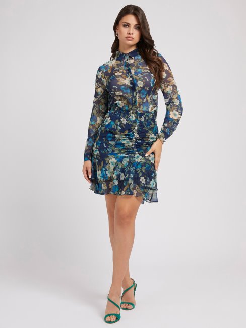 Chemise Bleue Multi Imprimés Guess