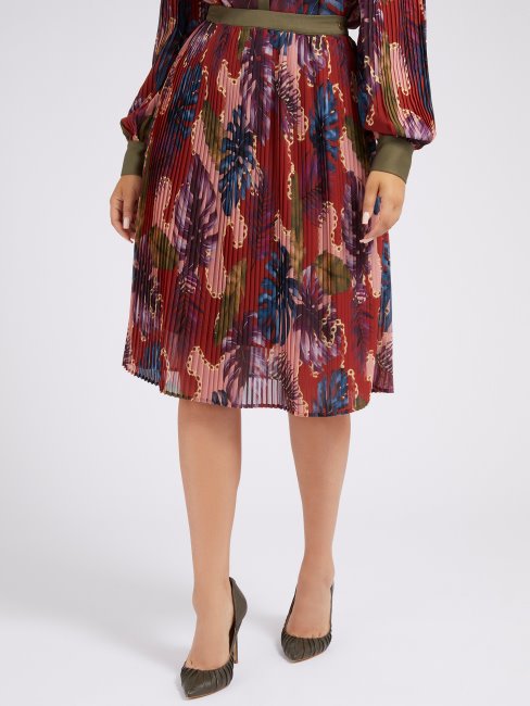 Jupe Plissée à Imprimé All Over Guess Fantaisie Florale