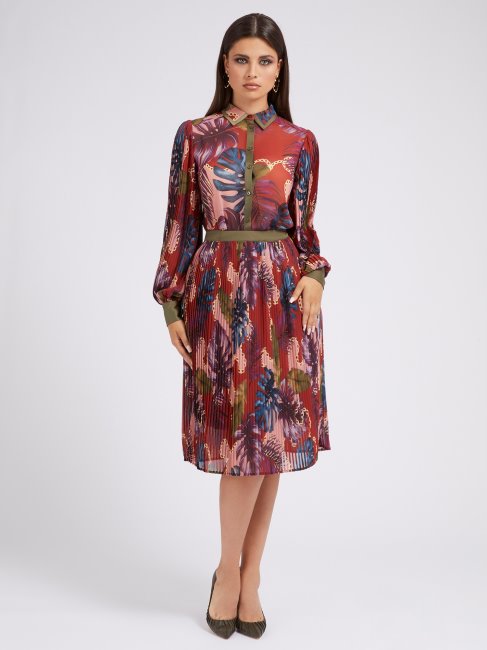 Jupe Plissée à Imprimé All Over Guess Fantaisie Florale