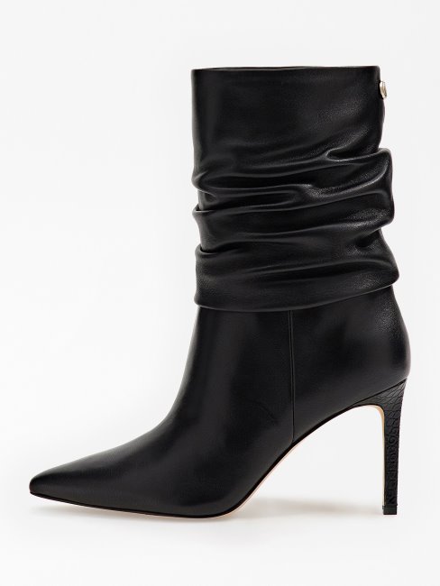 Guess Bottines Dabbi En Cuir Véritable Noir