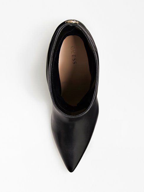 Guess Bottines Dabbi En Cuir Véritable Noir