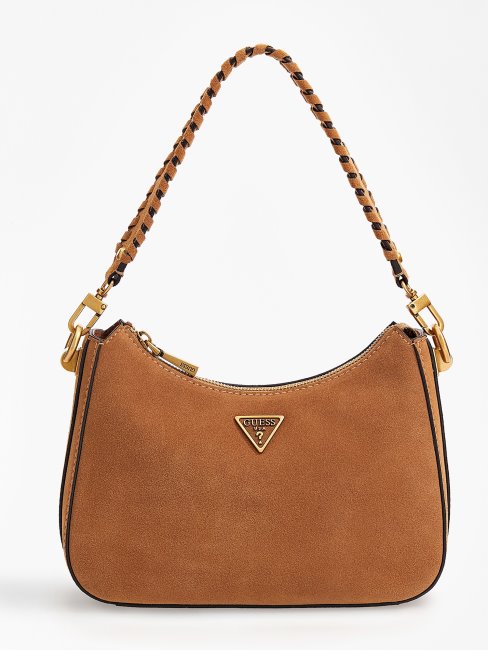 Guess Kaoma Mini Sac à Bandoulière En Daim Beige