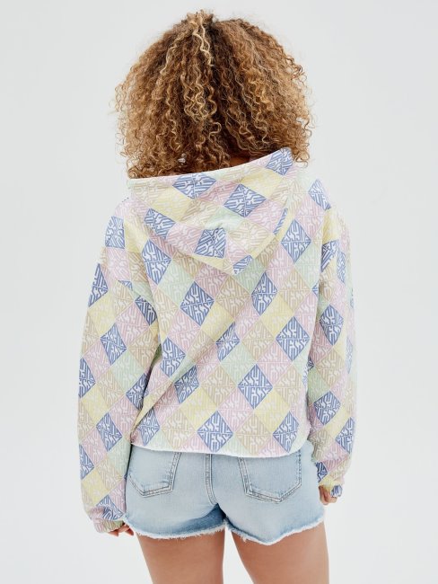 Sweat All Over Logo Blanc Multi Guess