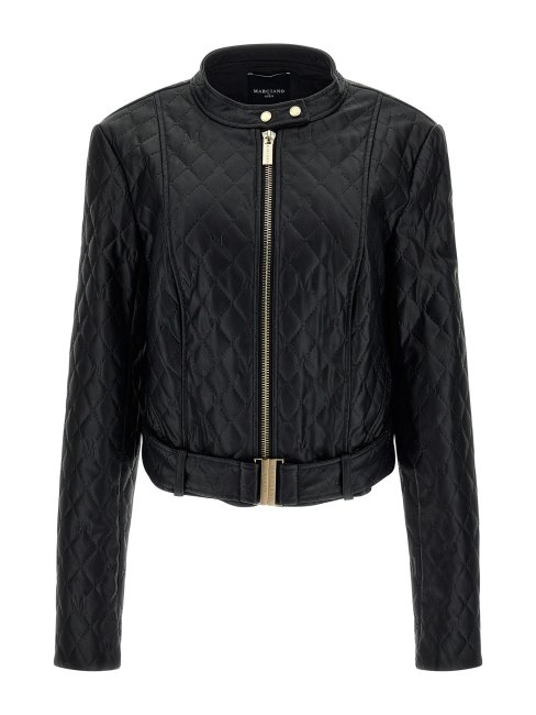 Veste En Similicuir Marciano Noir Guess