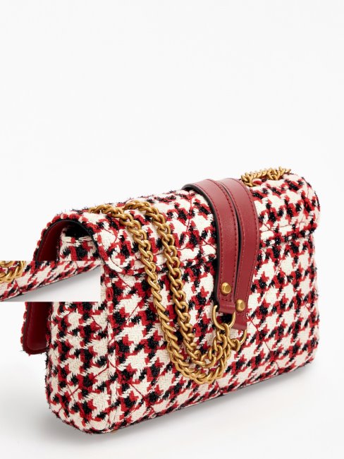 Sac à Bandoulière Cessily En Tweed Guess Noir