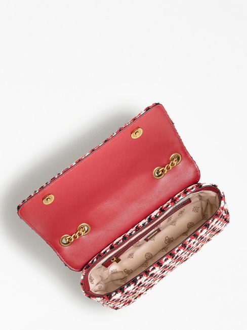 Sac à Bandoulière Cessily En Tweed Guess Noir