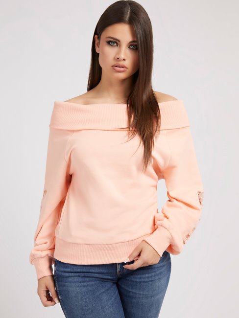 Guess Sweat à Une épaule Rose