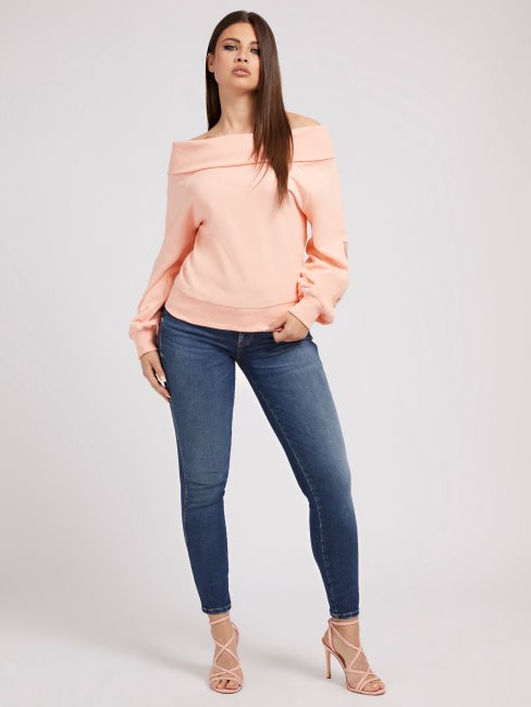 Guess Sweat à Une épaule Rose