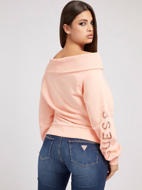 Guess Sweat à Une épaule Rose