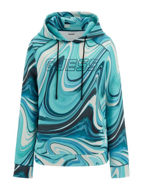 Sweat Imprimé All Over Bleu Guess