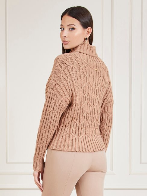 Pull Marciano Torsadé Beige Guess