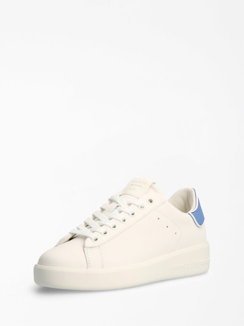 Baskets Guess Rockies Bleu Clair En Cuir Véritable