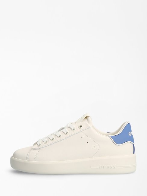 Baskets Guess Rockies Bleu Clair En Cuir Véritable