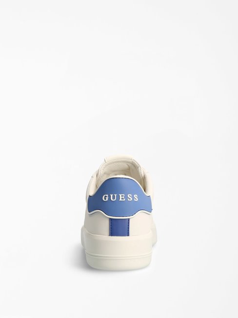 Baskets Guess Rockies Bleu Clair En Cuir Véritable