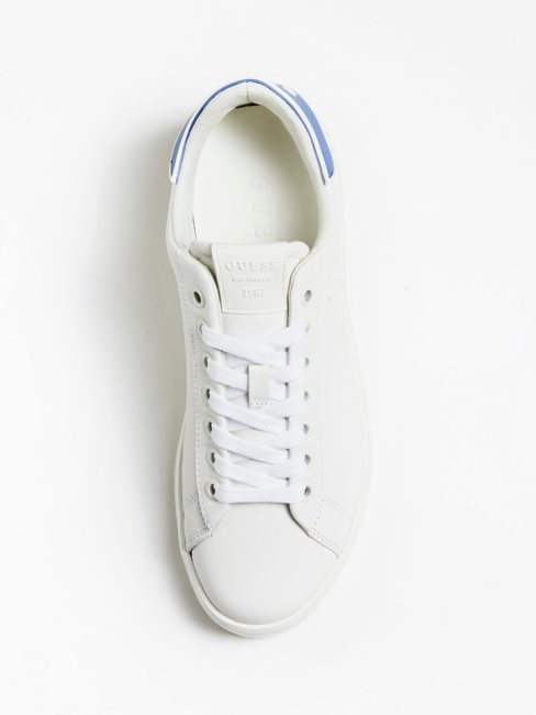 Baskets Guess Rockies Bleu Clair En Cuir Véritable