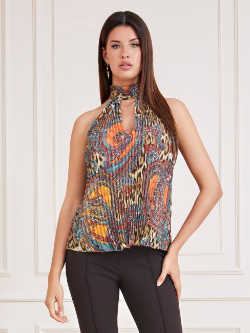 Guess Multicolore Motif Marciano Haut Imprimé Sur L'ensemble
