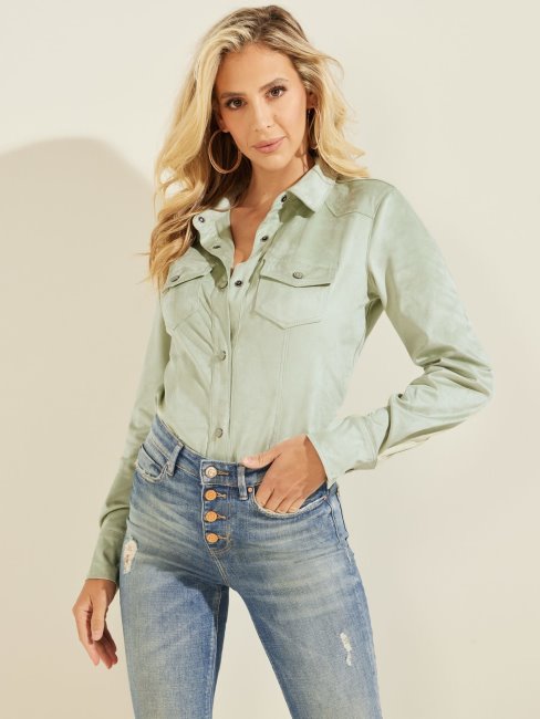 Guess Nuisette En Faux Suède Vert