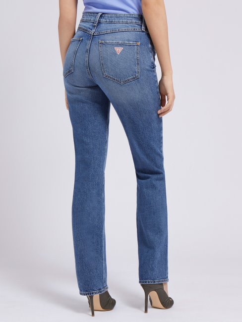 Pantalon Denim Droit Guess Bleu
