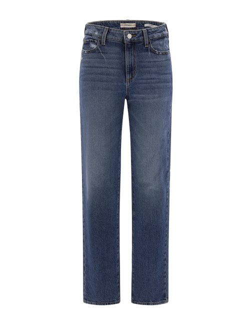 Pantalon Denim Droit Guess Bleu