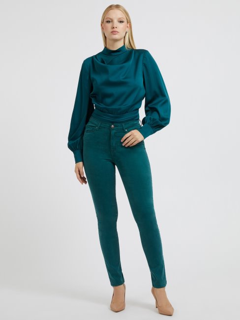 Guess Pantalon Coupe Skinny Bleu