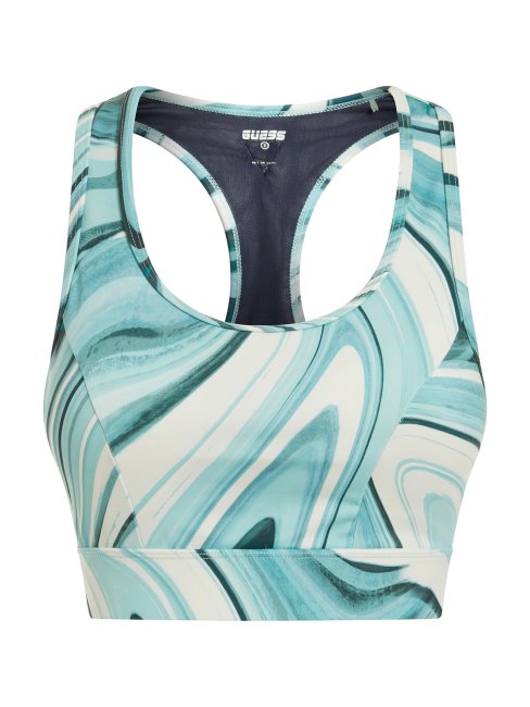 Soutien-gorge Actif Imprimé Sur L'ensemble Guess Bleu
