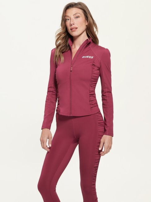 Guess Top Violet Actif Détails Drapés