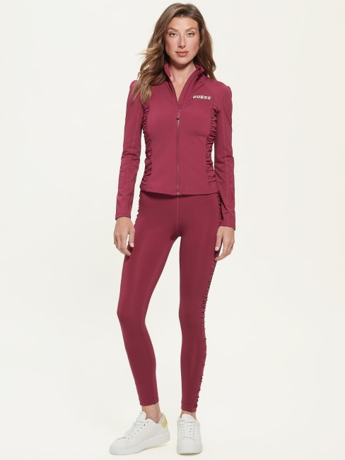 Guess Top Violet Actif Détails Drapés