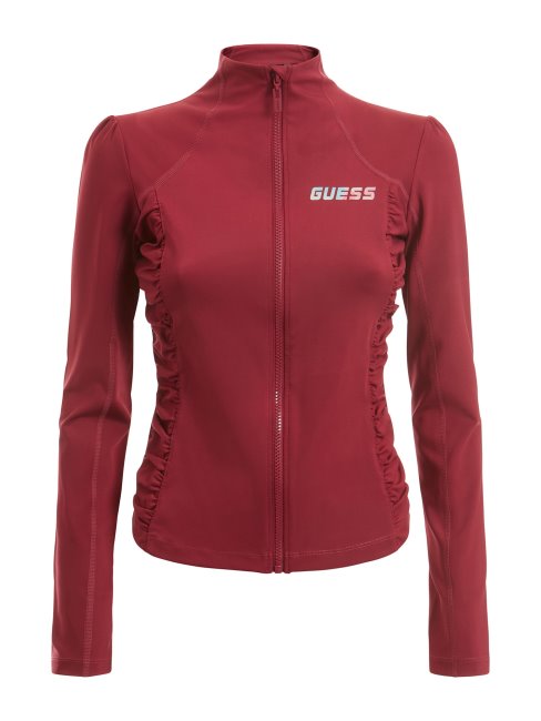 Guess Top Violet Actif Détails Drapés