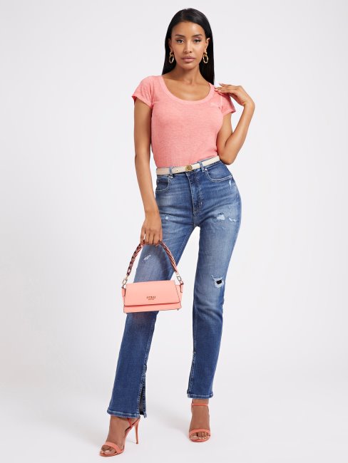 Guess Pantalon En Denim Bleu Abrasions