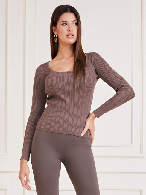 Pull Chou Rond Marciano Marron Guess