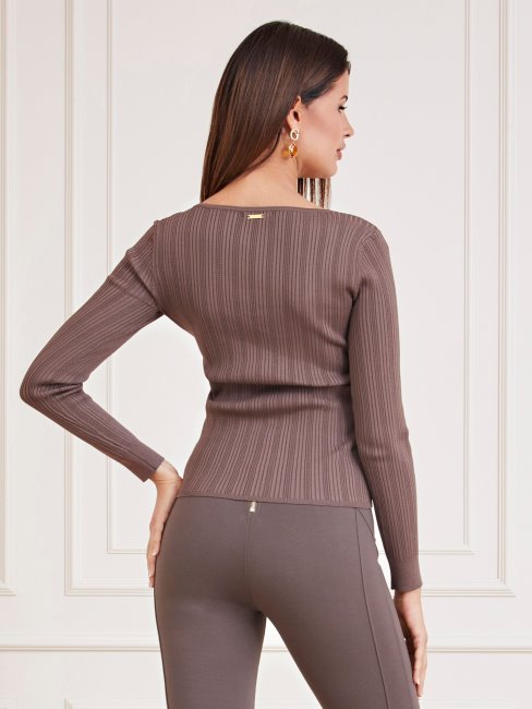 Pull Chou Rond Marciano Marron Guess
