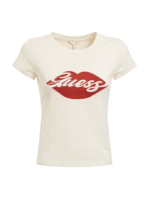 T-shirt Blanc Avec Logo Sur Le Devant Nouvelle Tendance