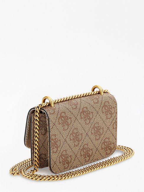 Guess Alexie 4g Logo Micro Sac à Bandoulière Beige